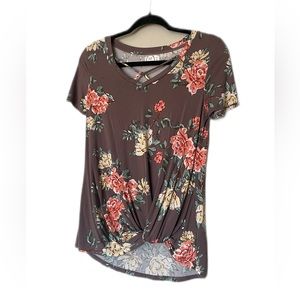 Maurice’s Mauve and Floral Print Tee